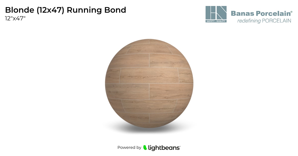 Blonde (12x47) Running Bond Texture from Banas Porcelain | Lightbeans