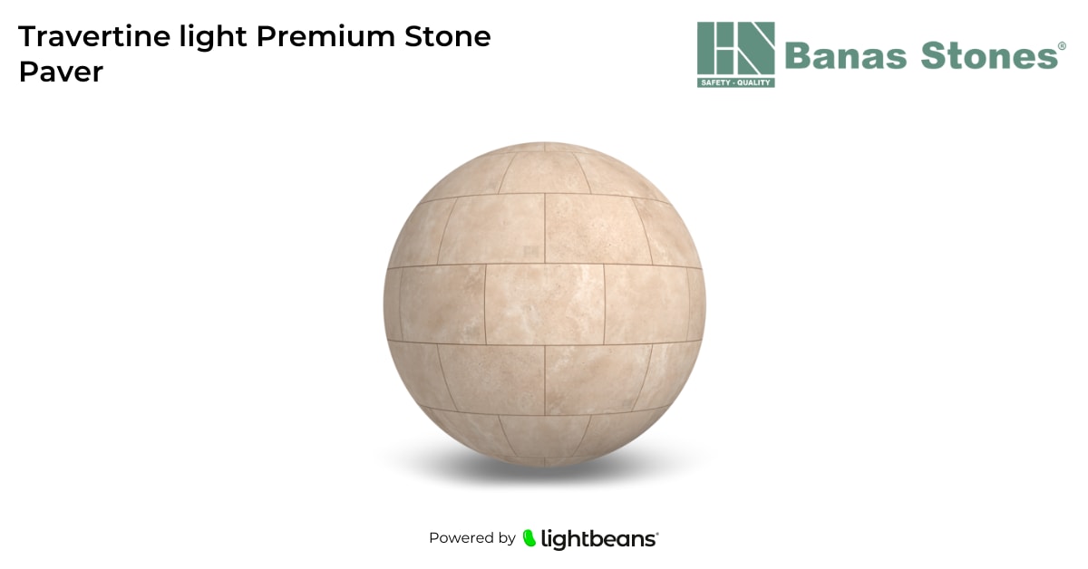Travertine light Premium Stone Paver Texture from Banas Stones