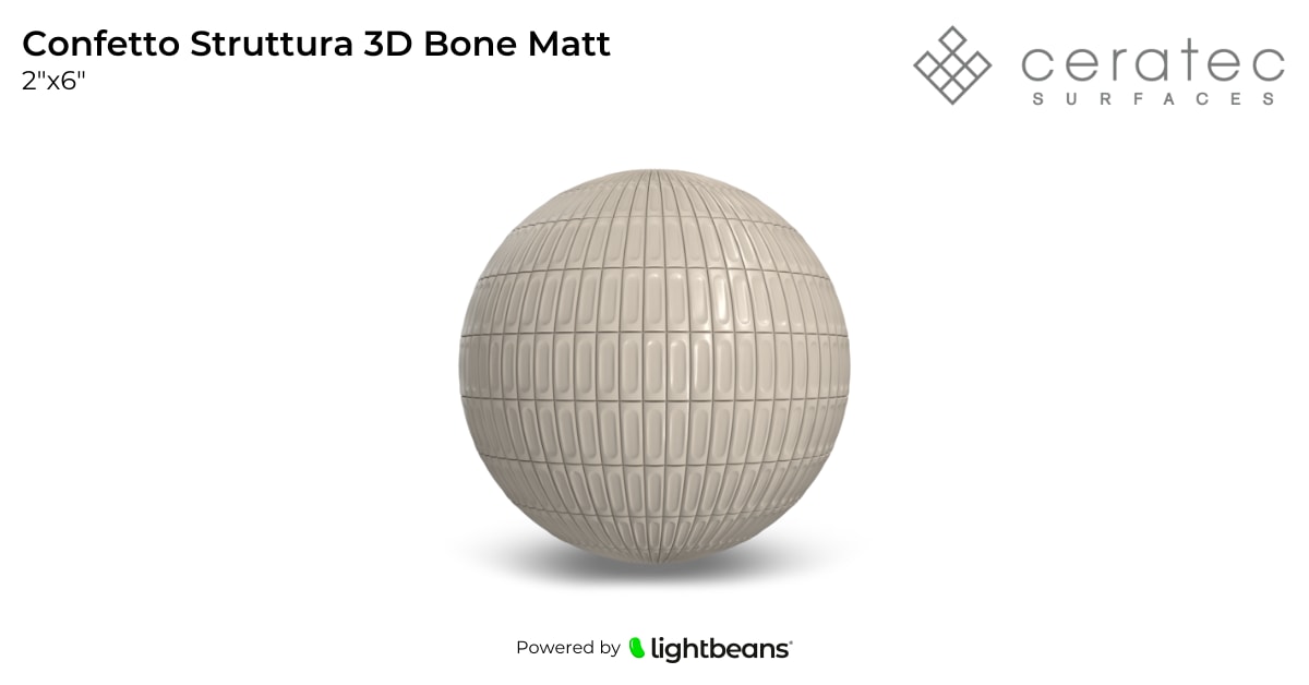 Confetto Struttura 3D Bone Matt Texture from Ceratec