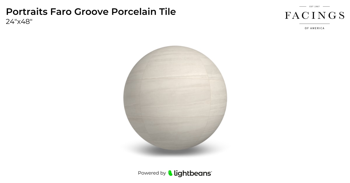Portraits Faro Groove Porcelain Tile Texture from Facings of America