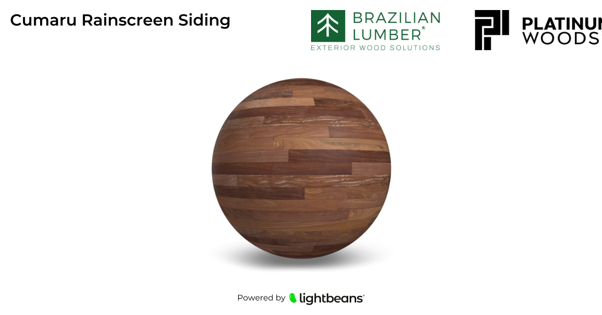 Cumaru Rainscreen Siding Texture from Platinum Woods | Lightbeans