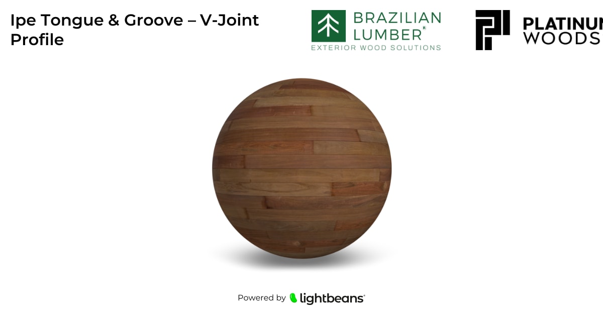 Ipe Tongue & Groove – V-Joint Profile Texture from Platinum Woods