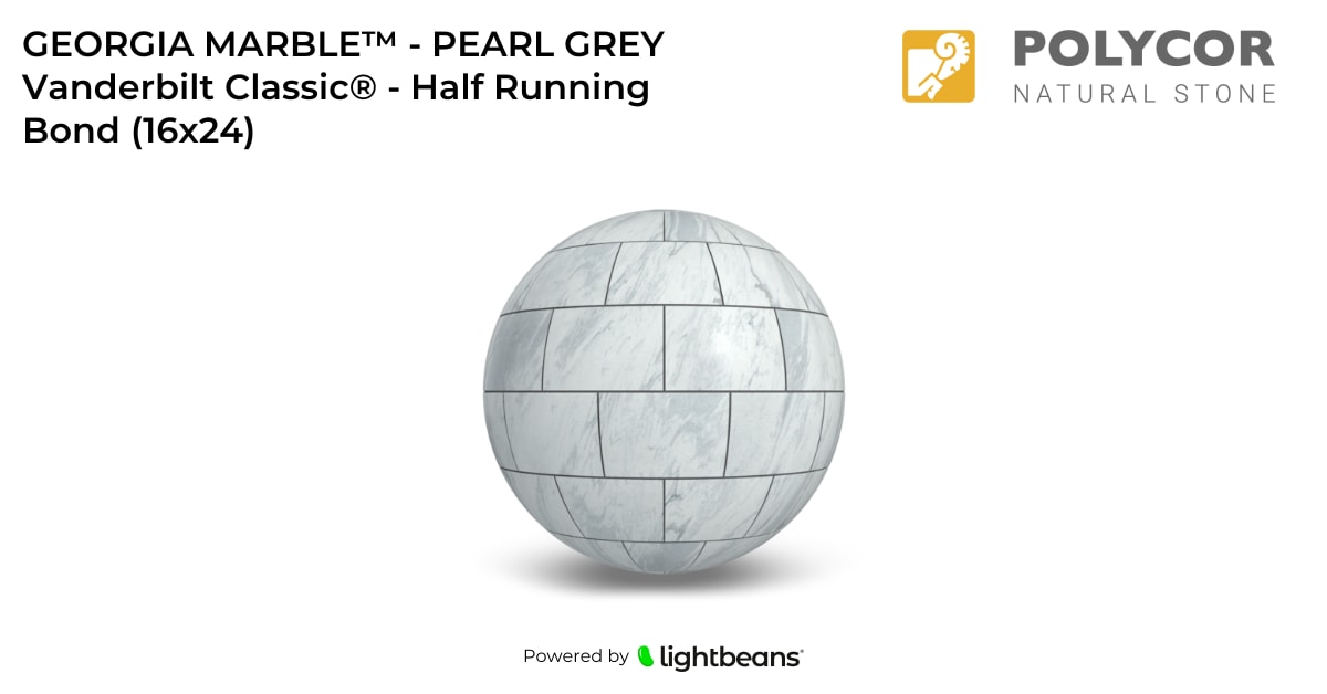 GEORGIA MARBLE™ - PEARL GREY Vanderbilt Classic® - Half Running Bond ...