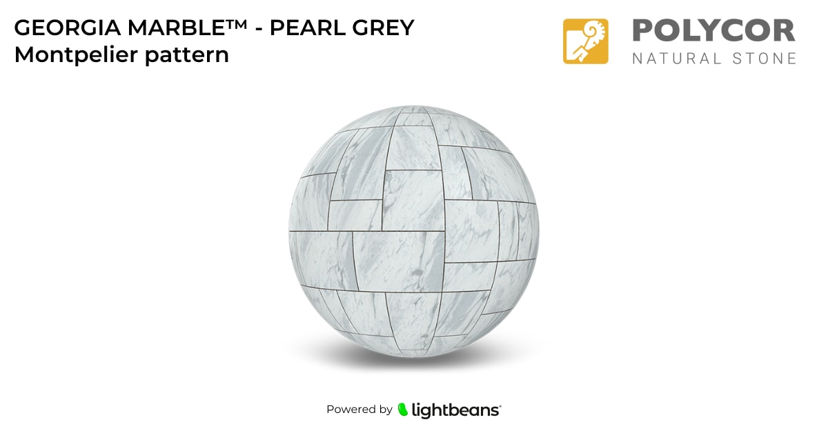 GEORGIA MARBLE™ ‐ PEARL GREY Montpelier pattern Texture from Polycor Pavers