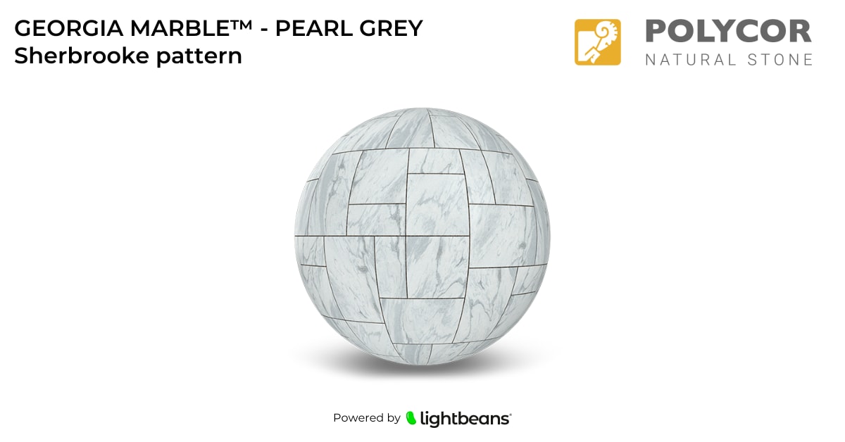 GEORGIA MARBLE™ ‐ PEARL GREY Sherbrooke pattern Texture from Polycor Pavers