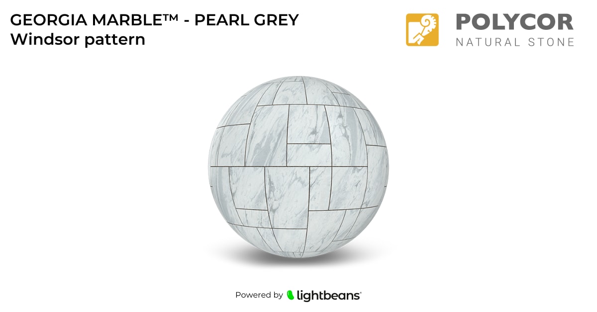 GEORGIA MARBLE™ ‐ PEARL GREY Windsor pattern Texture from Polycor Pavers