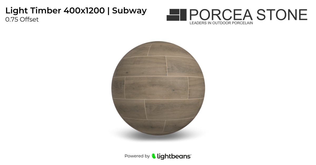 Light Timber 400x1200 | Subway Texture from Porcea Stone