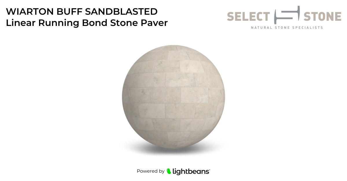 WIARTON BUFF SANDBLASTED Linear Running Bond Stone Paver Texture from ...
