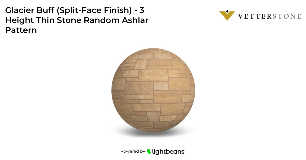 Glacier Buff (Split-Face Finish) - 3 Height Thin Stone Random Ashlar ...