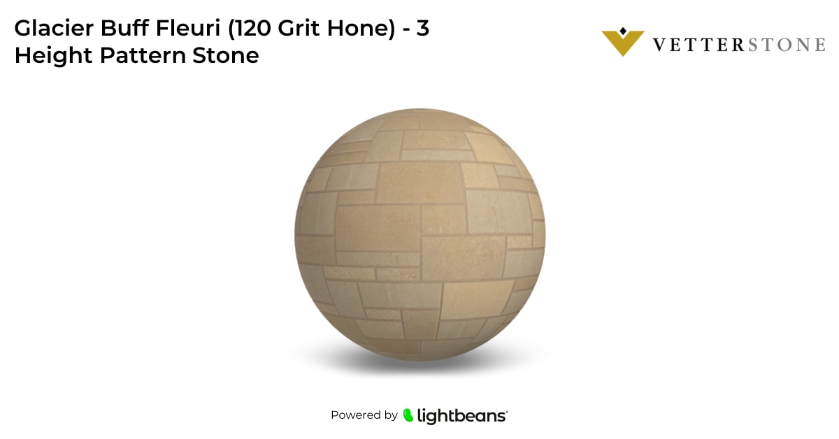 Glacier Buff Fleuri (120 Grit Hone) - 3 Height Pattern Stone Texture ...