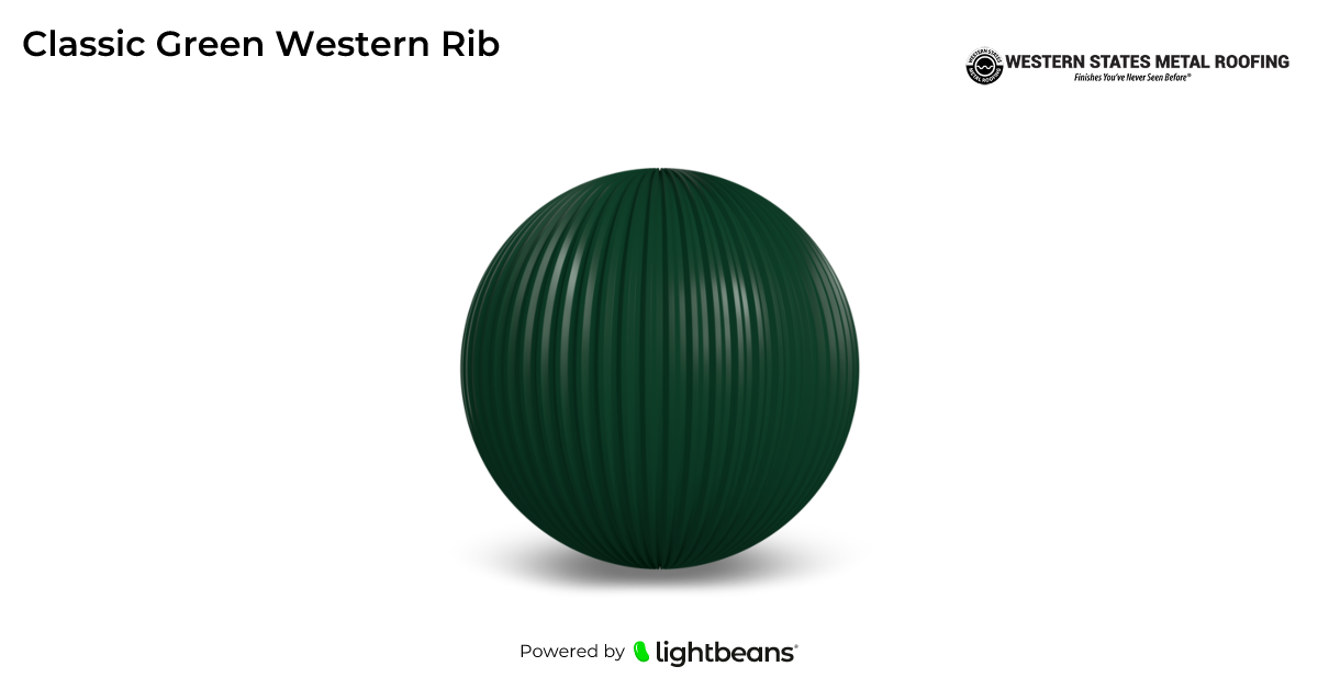 Classic Green Western Rib Texture from Western States Metal Roofing ...