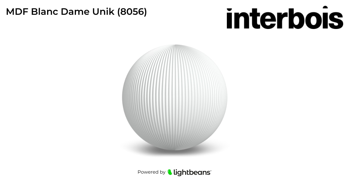 Texture MDF Blanc Dame Unik (8056) de Interbois