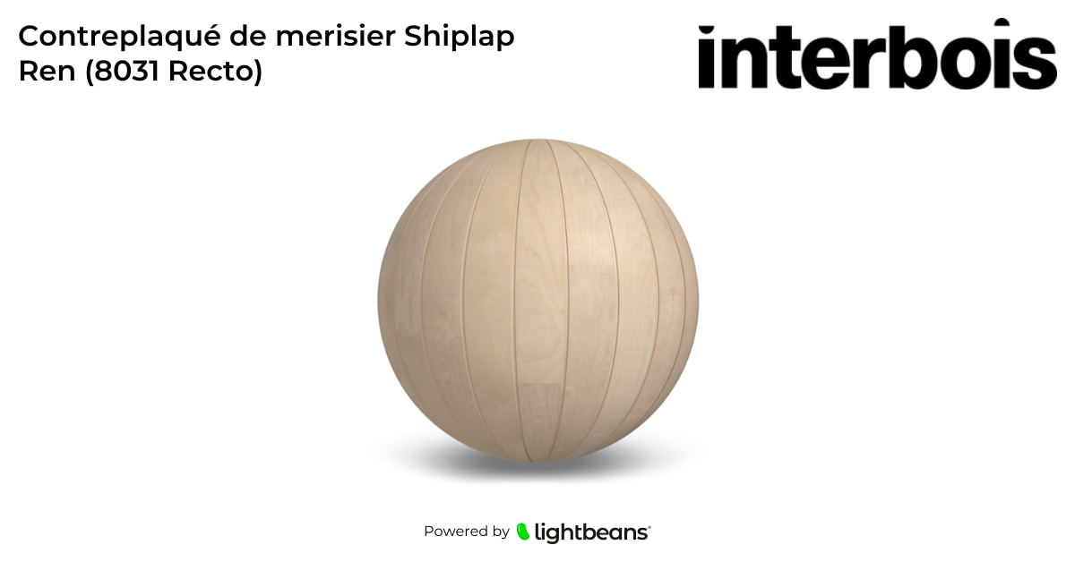 Texture Contreplaqué de merisier Shiplap Ren (8031 Recto) de Interbois ...