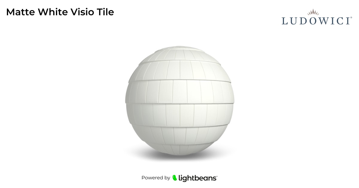 Texture Matte White Visio Tile de Ludowici Roof Tile