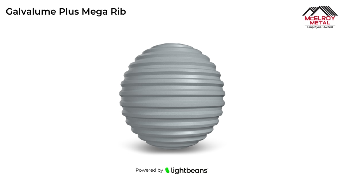 Texture Galvalume Plus Mega Rib de McElroy Metal