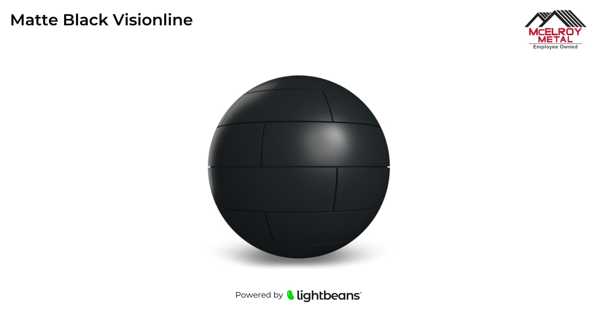 Texture Matte Black Visionline de McElroy Metal | Lightbeans