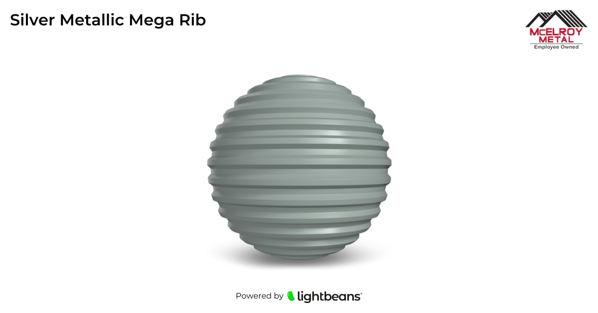Texture Silver Metallic Mega Rib de McElroy Metal