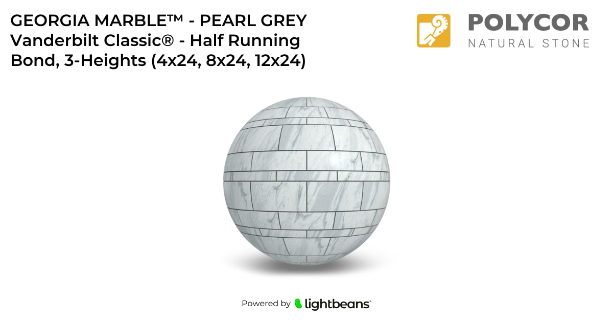 Texture GEORGIA MARBLE™ - PEARL GREY Vanderbilt Classic® - Half Running ...
