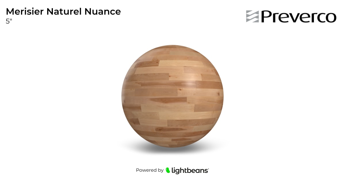 Texture Merisier Naturel Nuance Satin Lisse de Preverco | Lightbeans