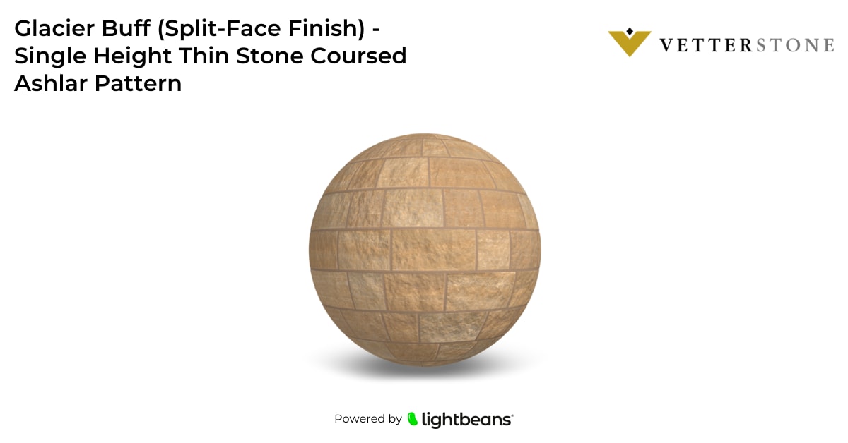 Texture Glacier Buff (Split-Face Finish) - Single Height Thin Stone ...
