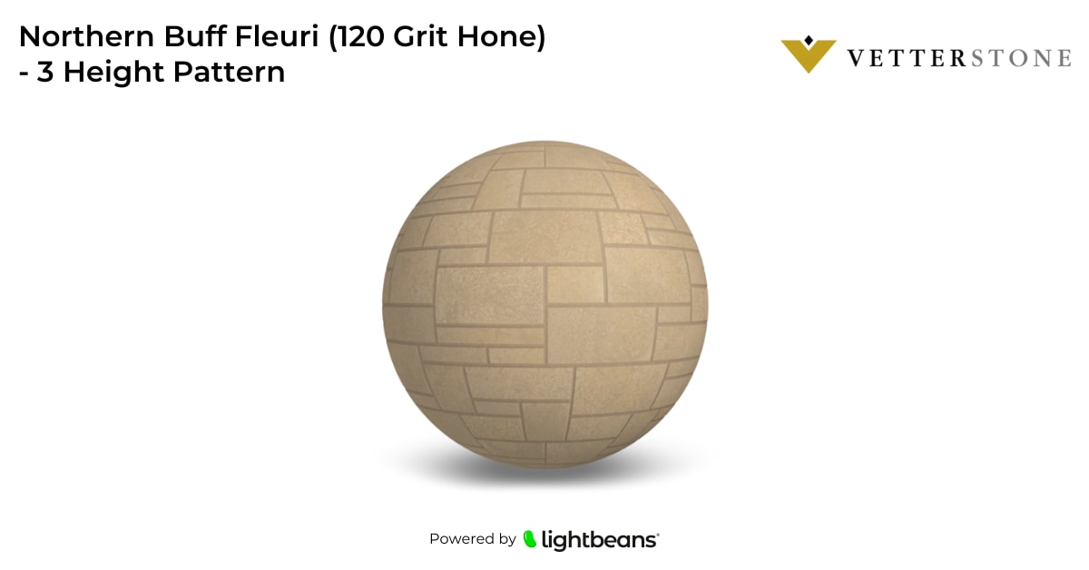 Texture Northern Buff Fleuri (120 Grit Hone) - 3 Height Pattern de ...