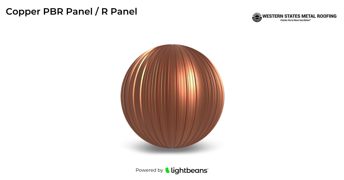 Texture Copper PBR Panel / R Panel de Western States Metal Roofing