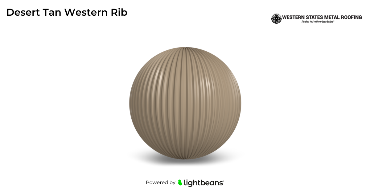 Texture Desert Tan Western Rib de Western States Metal Roofing | Lightbeans
