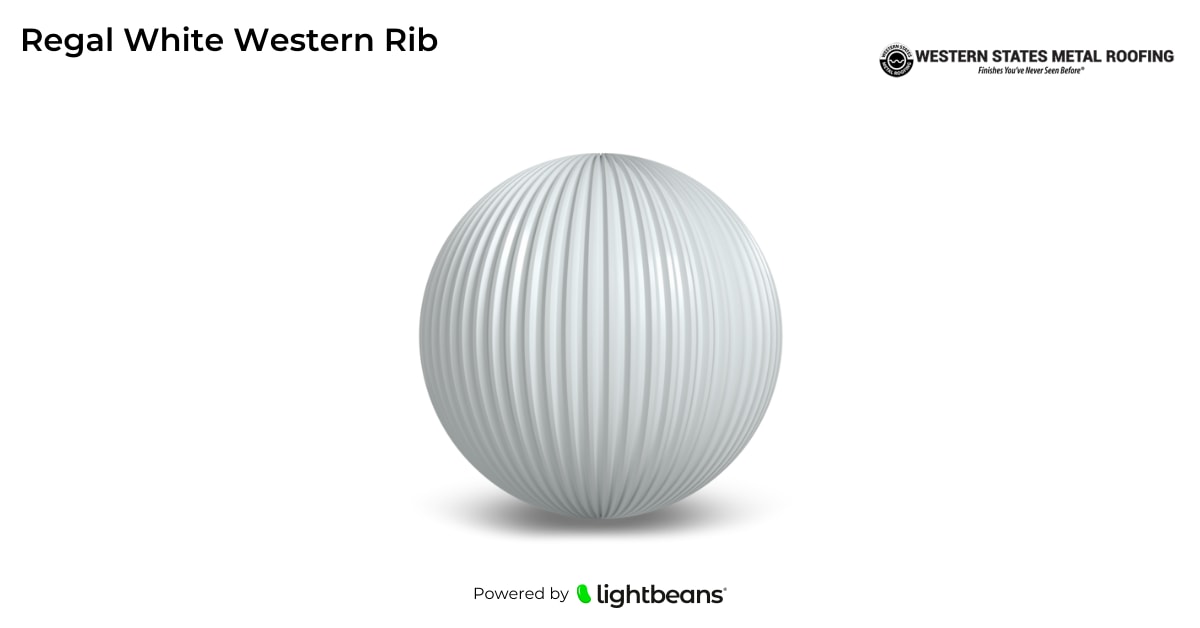 Texture Regal White Western Rib de Western States Metal Roofing