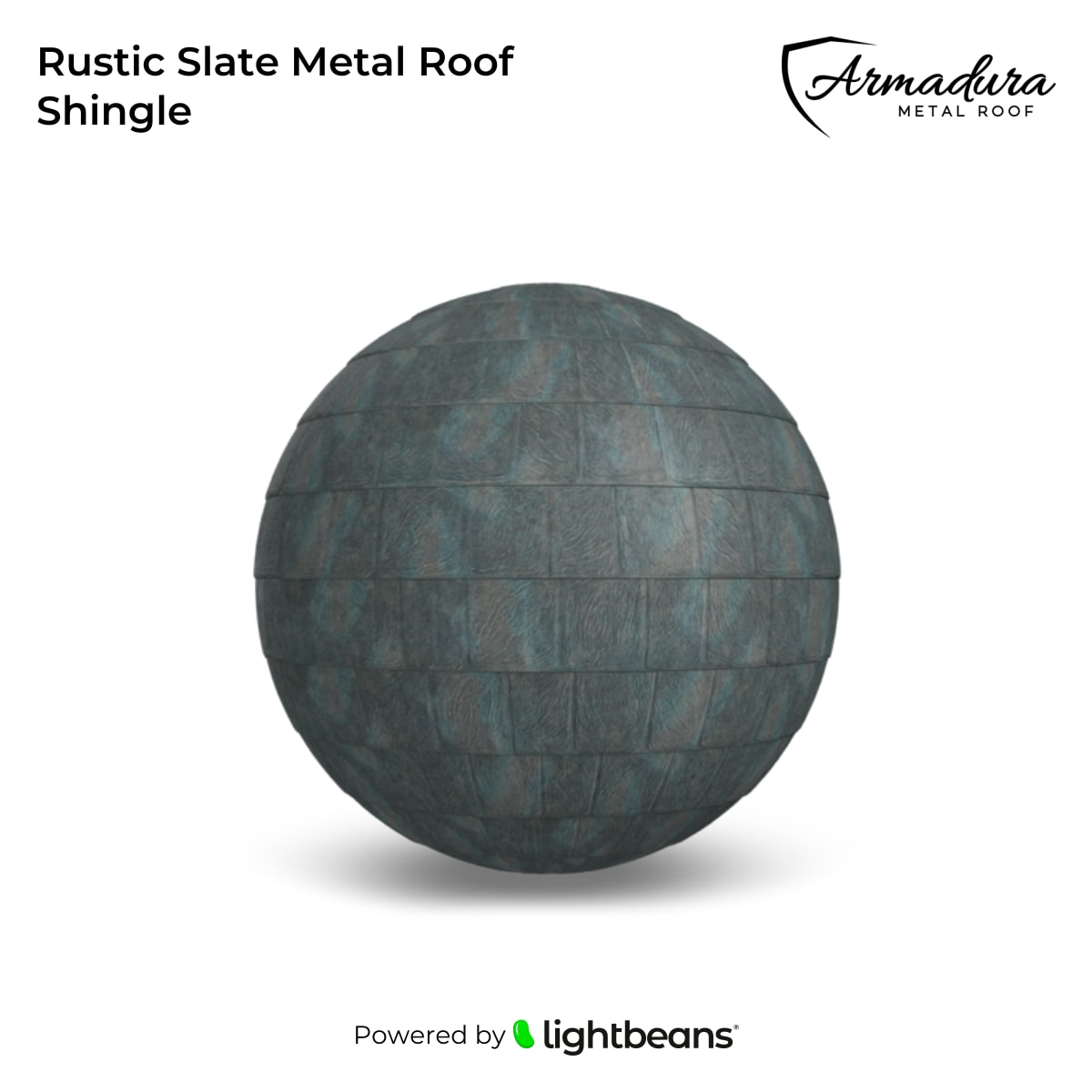 Rustic Slate Metal Roof Shingle Texture from Armadura