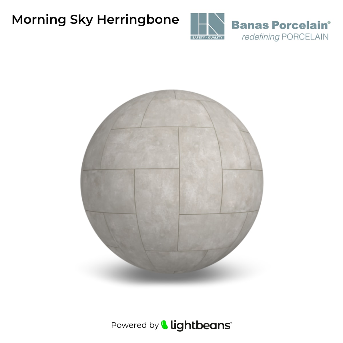 Morning Sky Herringbone Texture from Banas Porcelain