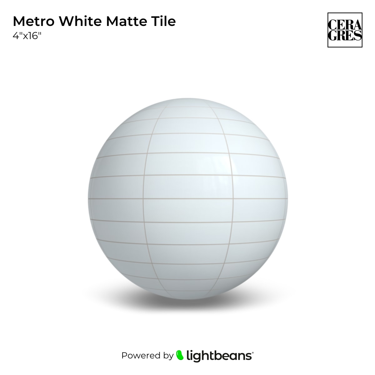 Metro White Matte Tile Texture from Ceragres