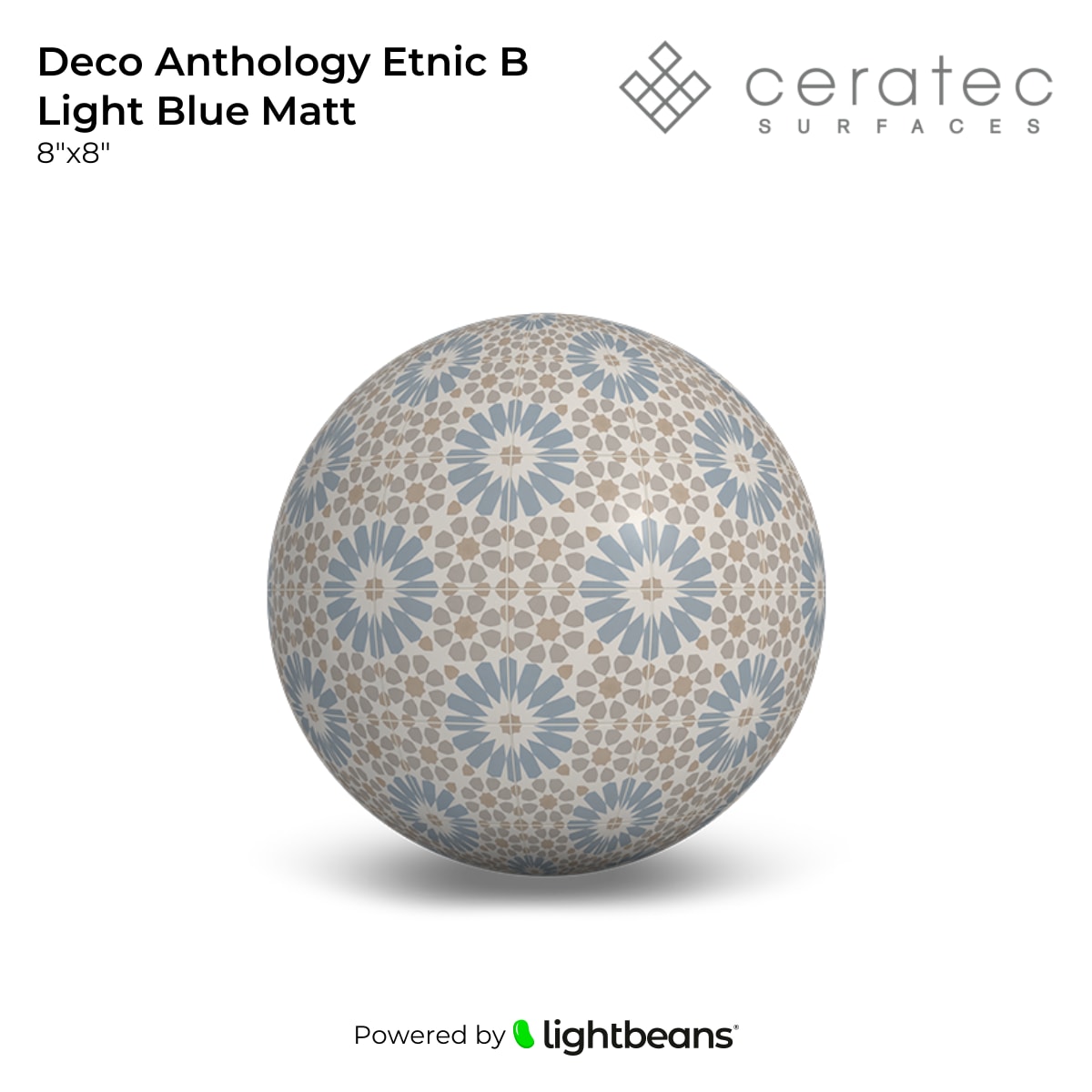 Deco Anthology Etnic B Light Blue Matt Texture from Ceratec
