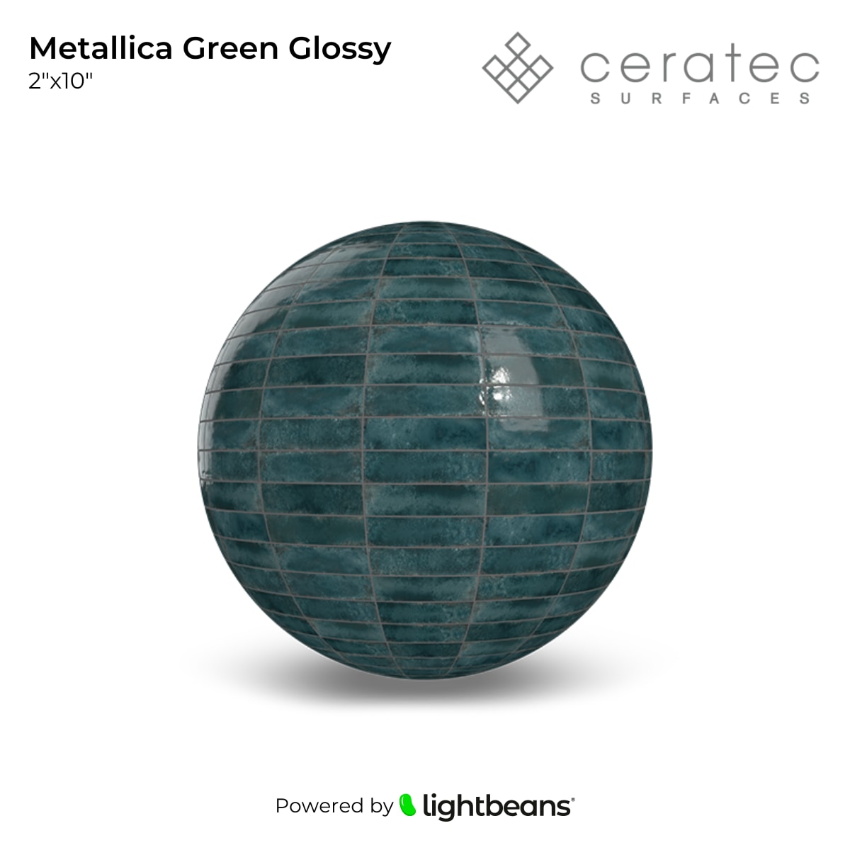Metallica Green Glossy Texture from Ceratec