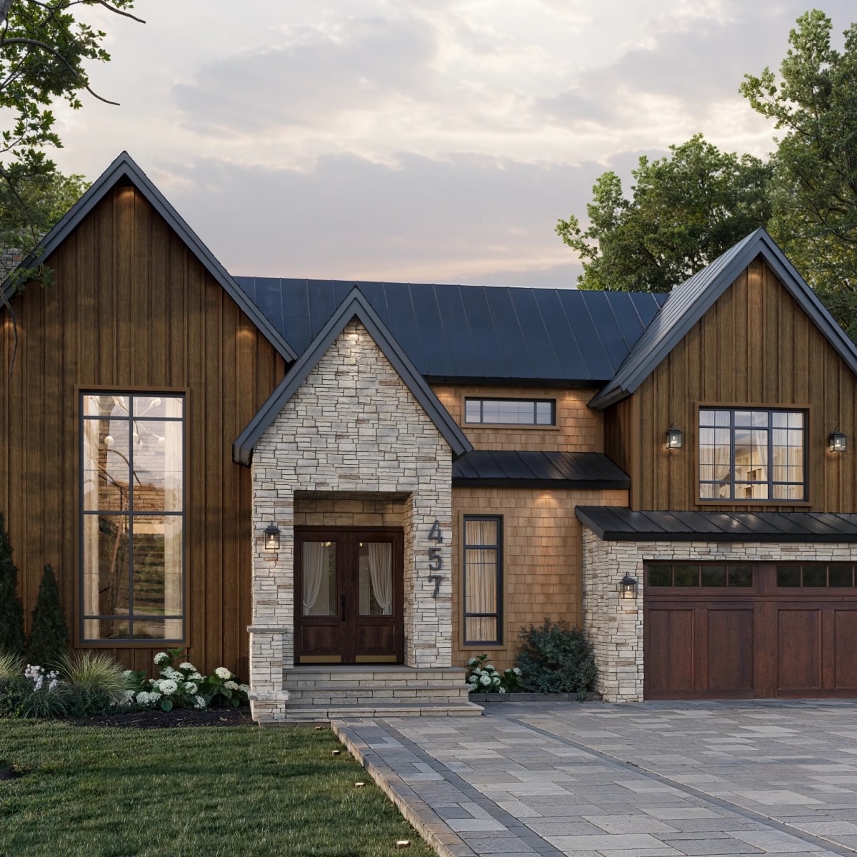 Espresso Fiber Cement Board and Batten Siding Texture from St-Laurent