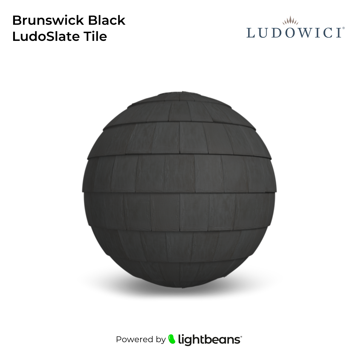 Brunswick Black LudoSlate Tile Texture from Ludowici Roof Tile | Lightbeans