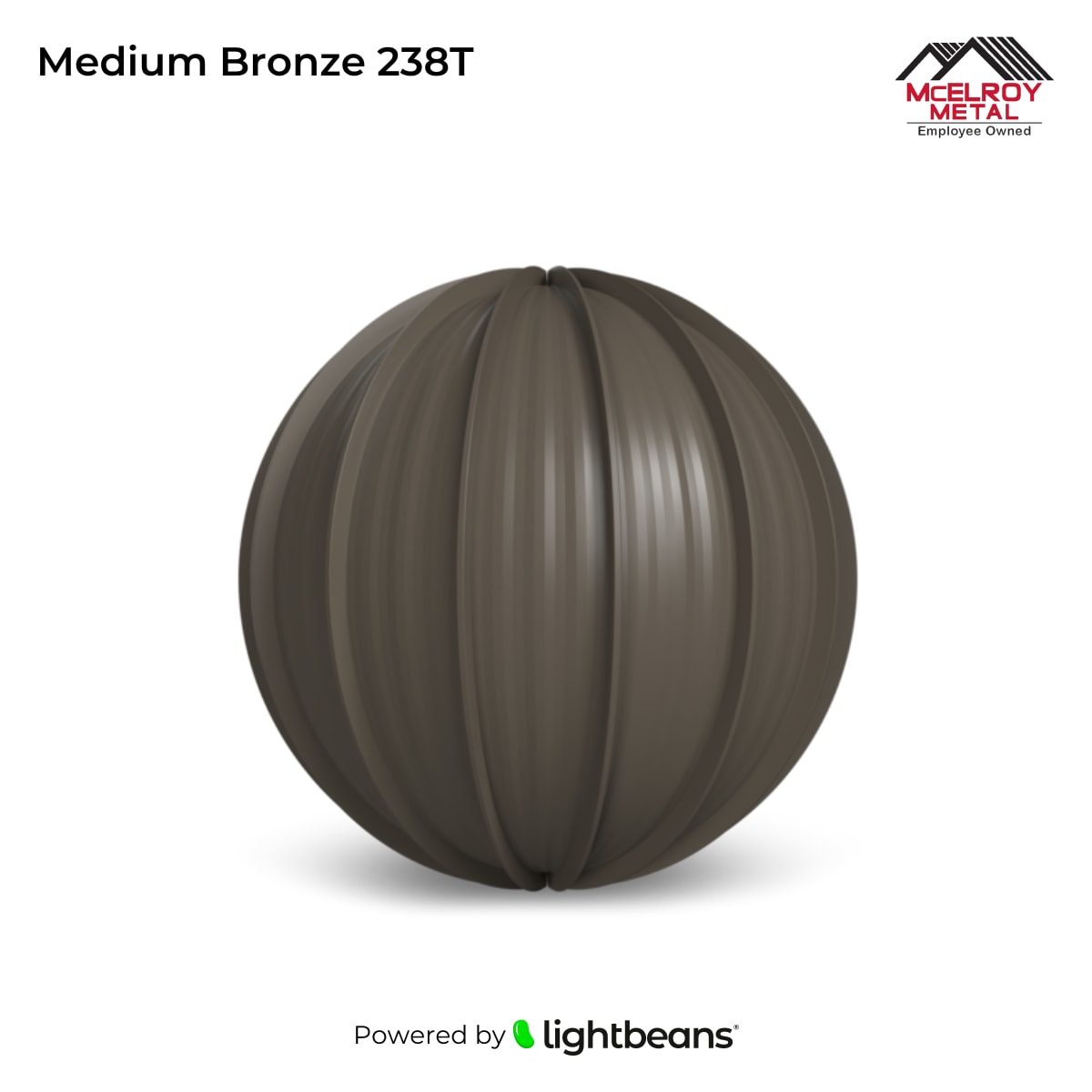 Medium Bronze 238T Texture from McElroy Metal