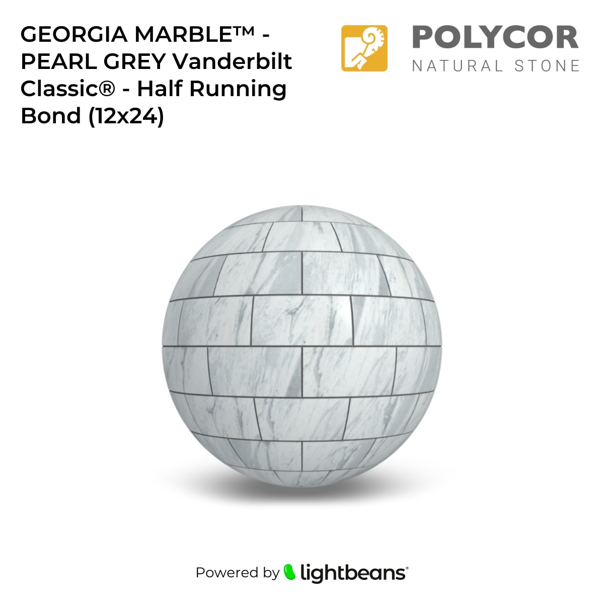 GEORGIA MARBLE™ - PEARL GREY Vanderbilt Classic® - Half Running Bond ...