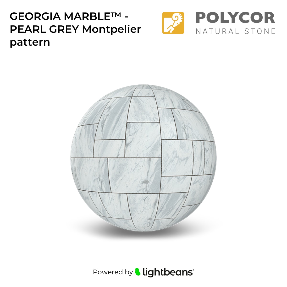 GEORGIA MARBLE™ ‐ PEARL GREY Montpelier pattern Texture from Polycor Pavers