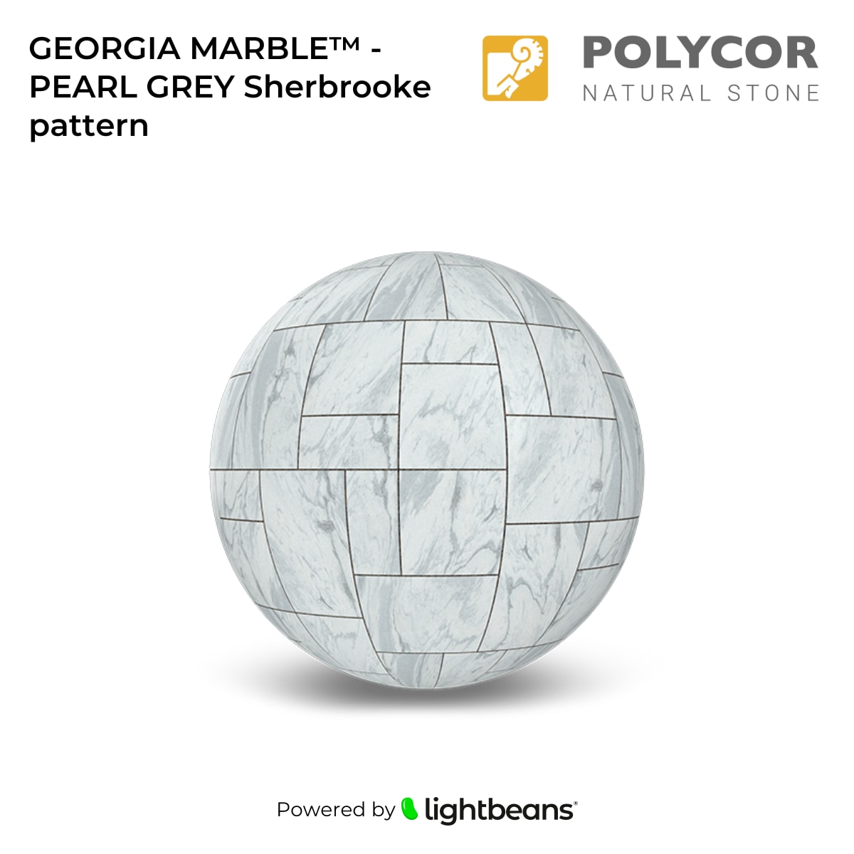 GEORGIA MARBLE™ ‐ PEARL GREY Sherbrooke pattern Texture from Polycor Pavers