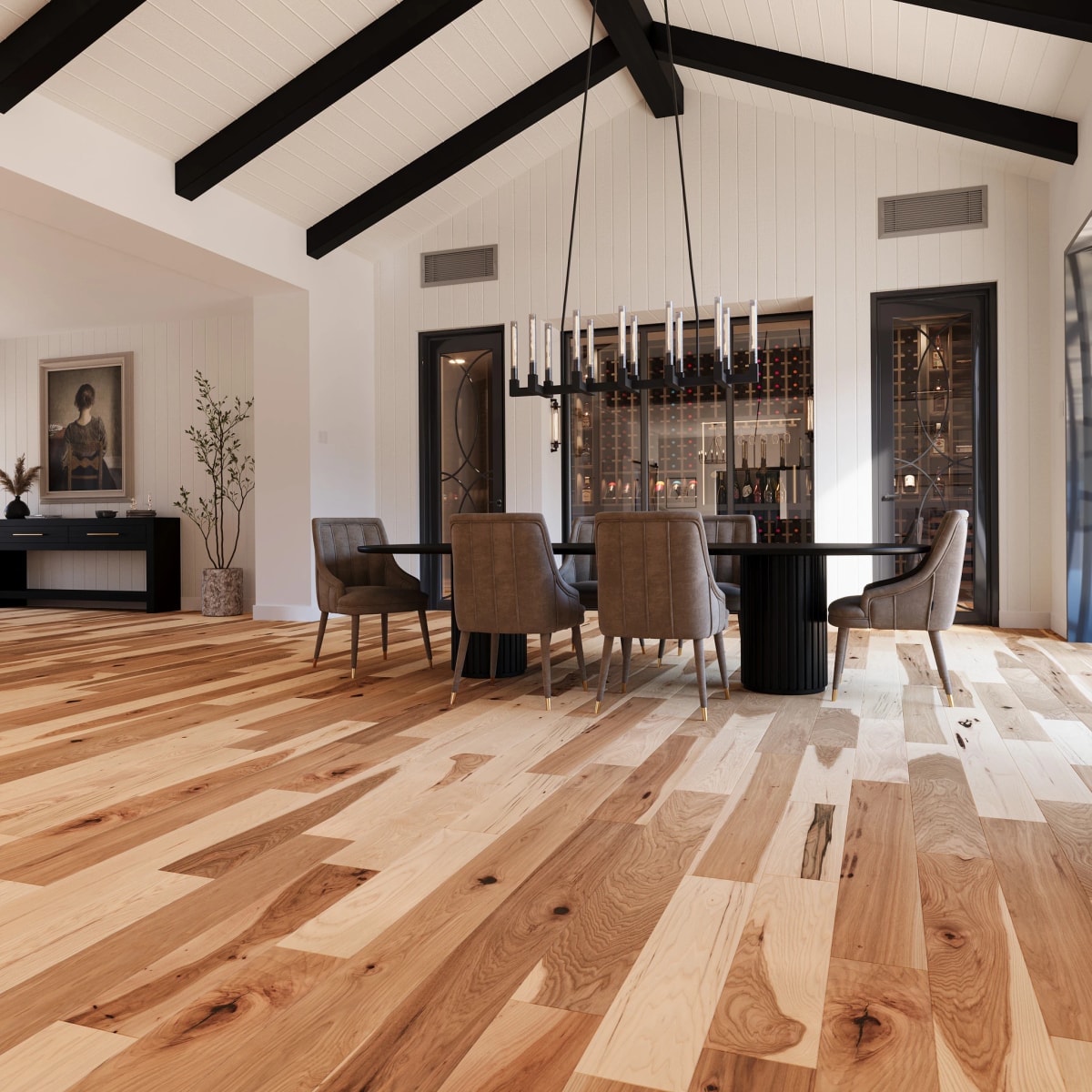 Hickory Natural Variation With Knots Wood Floor Texture from Preverco
