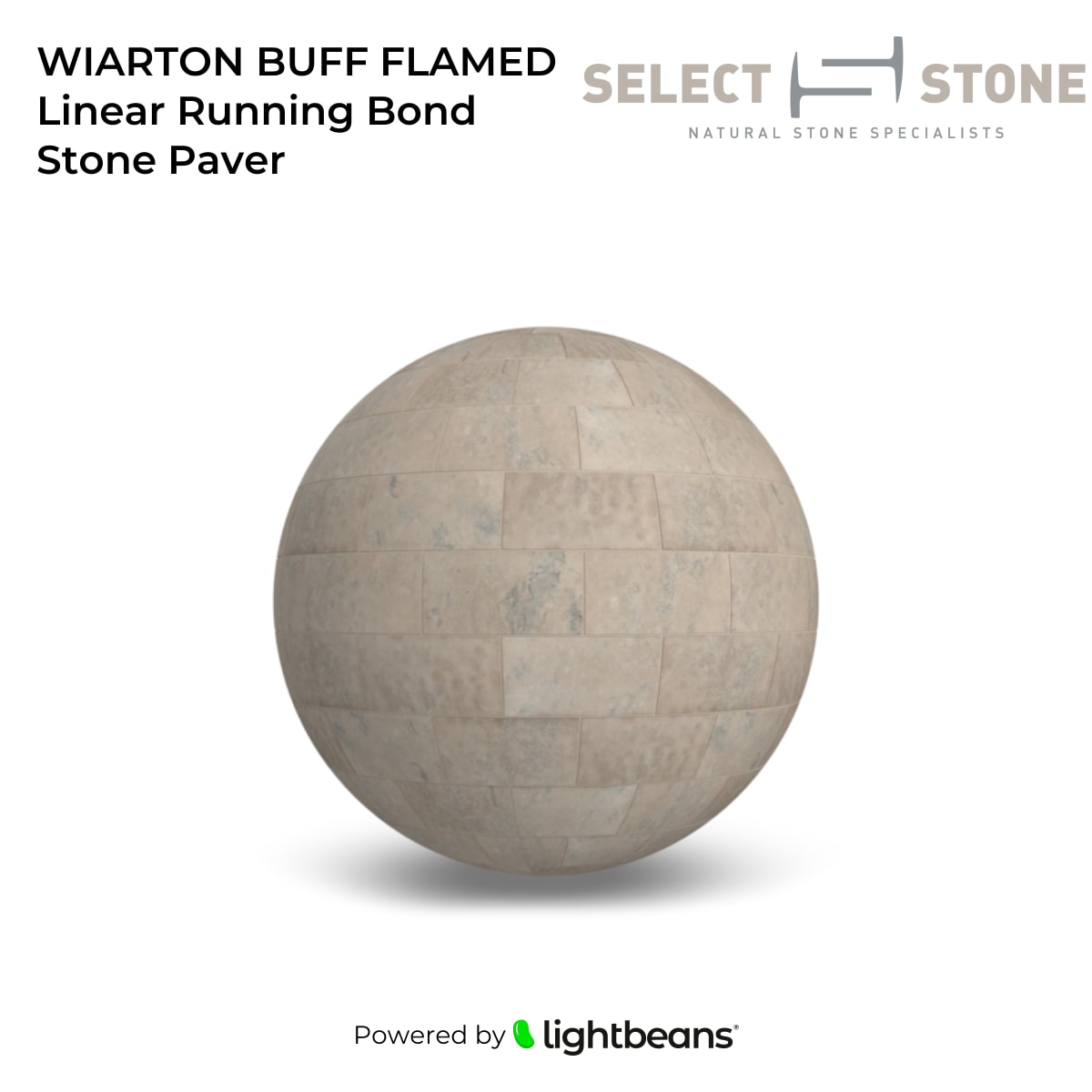 WIARTON BUFF FLAMED Linear Running Bond Stone Paver Texture from Select ...