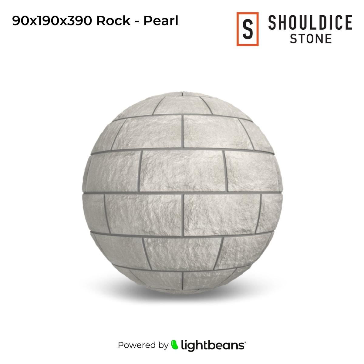 90x190x390 Rock - Pearl Texture from Shouldice Stone