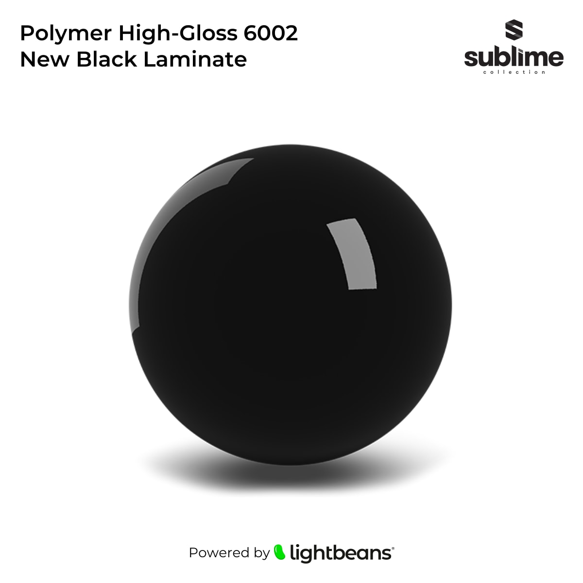 Polymer High-Gloss 6002 New Black Laminate Texture from Sublime