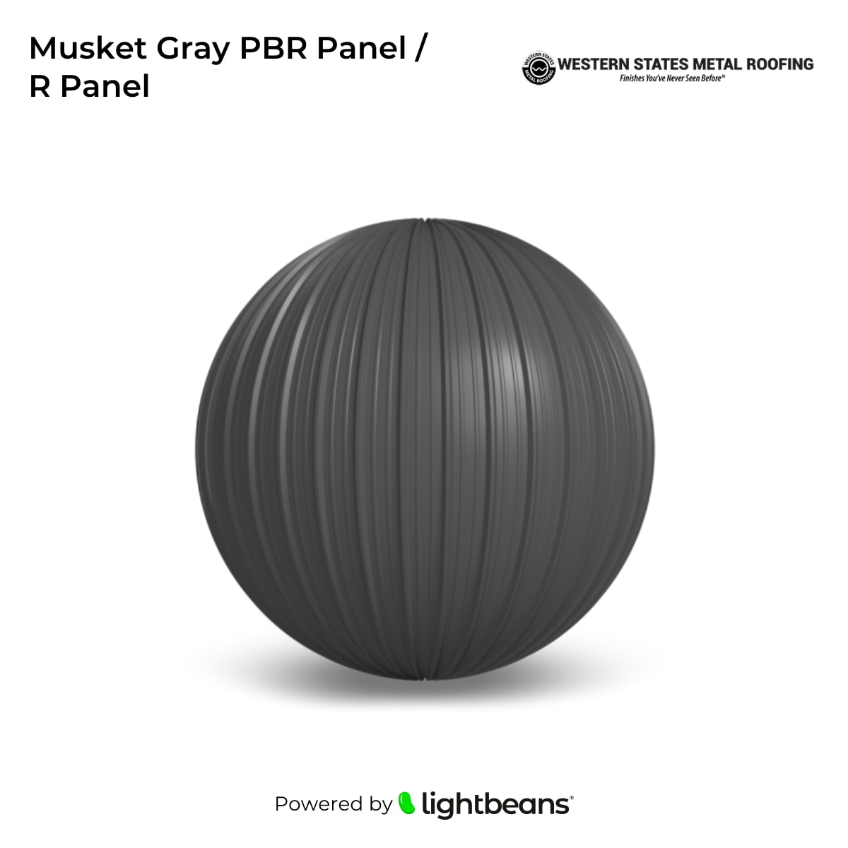 Musket Gray PBR Panel / R Panel Texture from Western States Metal Roofing