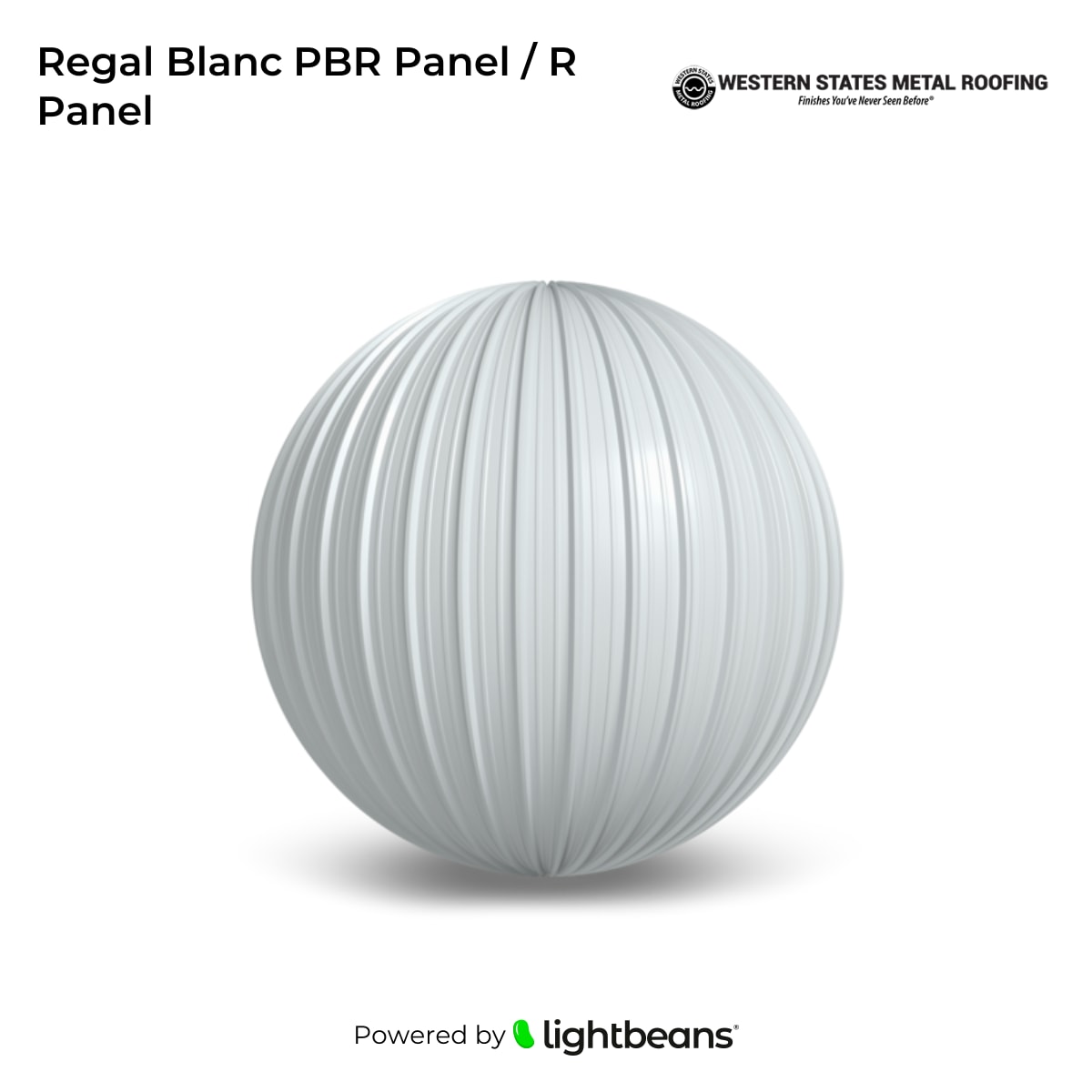 Regal Blanc PBR Panel / R Panel Texture from Western States Metal Roofing