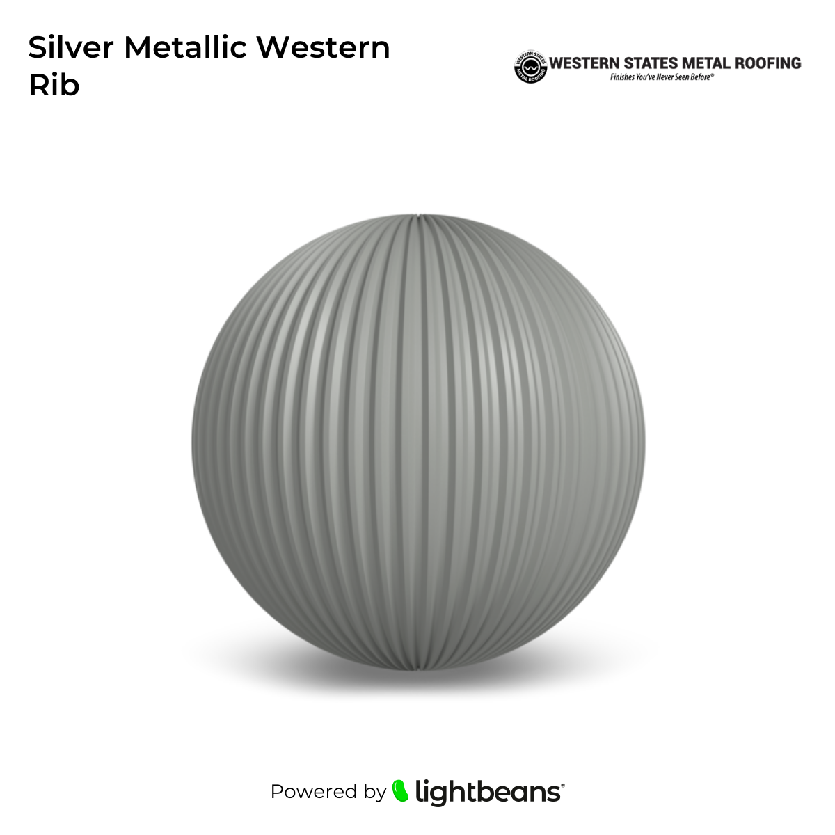 Silver Metallic Western Rib Texture from Western States Metal Roofing ...