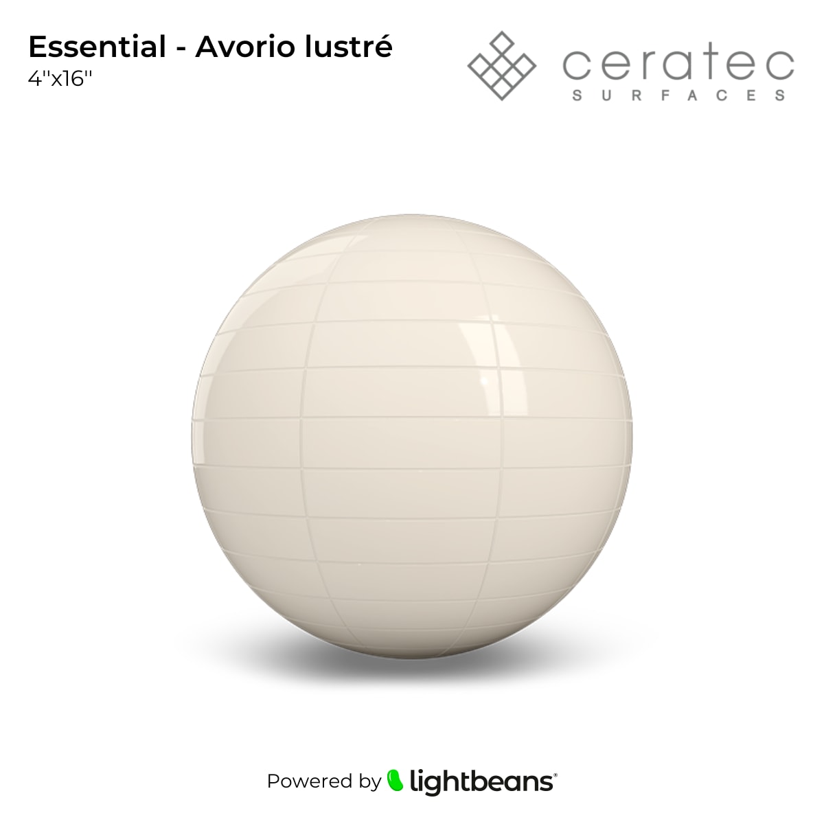 Texture Essential - Avorio lustré (4x16) de Ceratec | Lightbeans