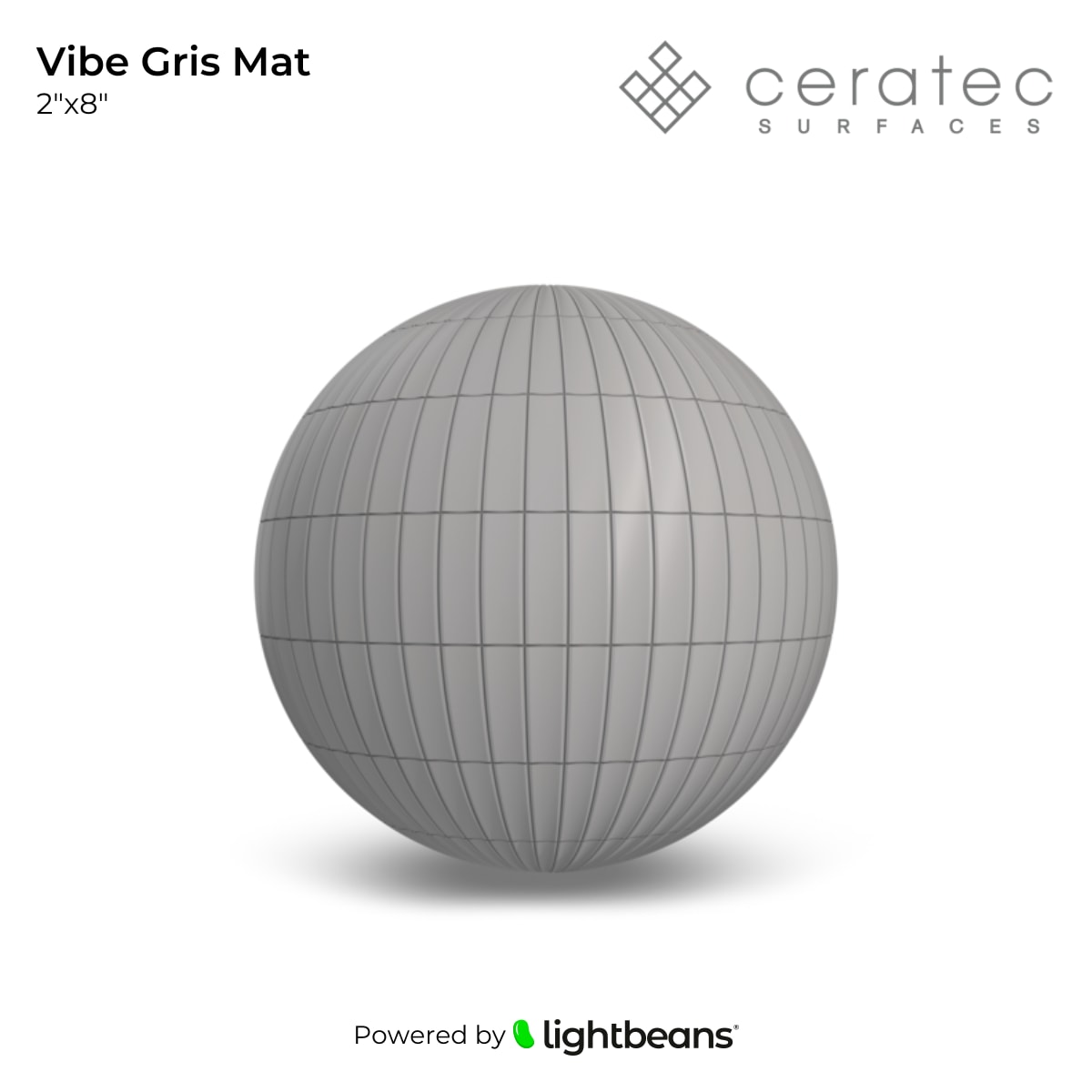 Texture Vibe Gris Mat de Ceratec | Lightbeans