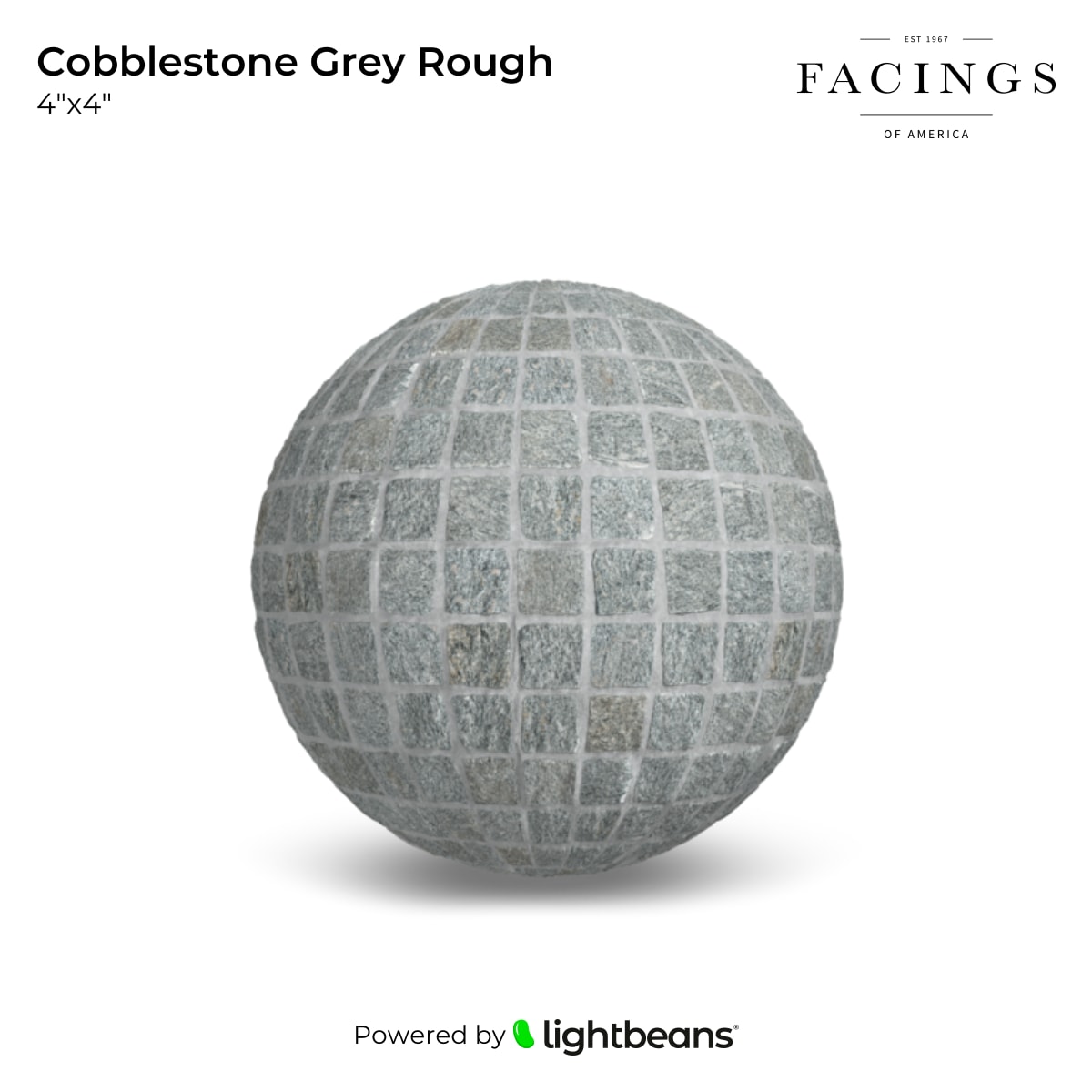 Texture Cobblestone Grey Rough de Facings of America | Lightbeans