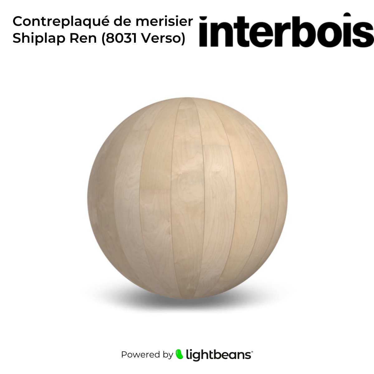 Texture Contreplaqué de merisier Shiplap Ren (8031 Verso) de Interbois